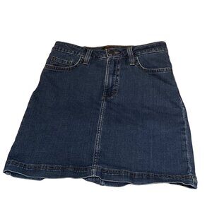 Vintage Lee Denim Blue Jean Skort Women's A-Line Style Back Pockets Size‎ S